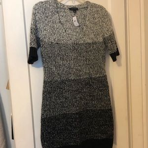 Ann Taylor black n grey ombré sweater dress..